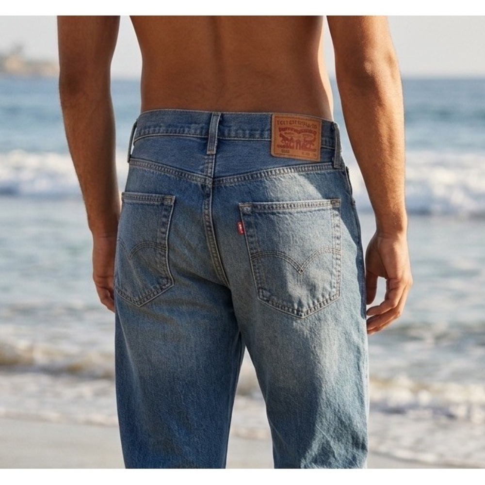 Levi's 541 Athletic Fit Stretch Denim Blue Work Jeans Mens Sz 32 x 34